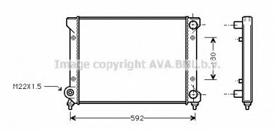 AVA QUALITY COOLING st2033 -  Радиатор, охлаждение двигателя